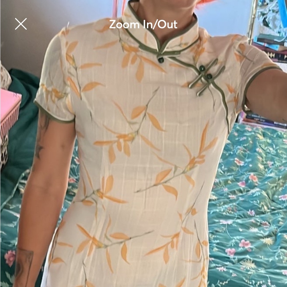 vintage 90s Y2K asian traditional  style dress